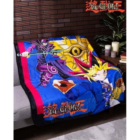 New Yu-Gi-Oh Fleece Throw Blanket Gift  SOFT Plush Yugioh Cards Dark Magician - Picture 2 of 3